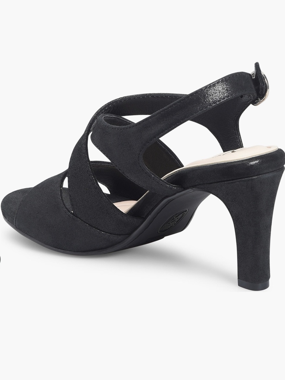Sofft Black Strappy Slingback Heels - Picture 2 of 6